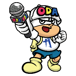 （画像）マイクをこちらに向けるODAマン