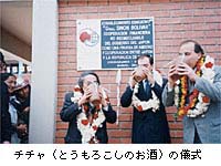 「チチャ（とうもろこしのお酒）の儀式」