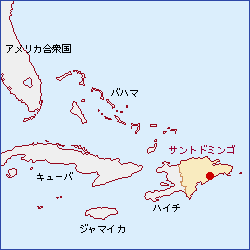 （画像1）ドミニカ共和国の地図