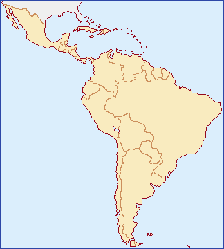 中南米の地図