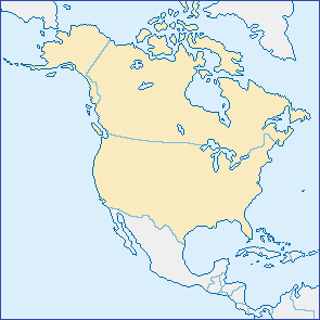 北米の地図