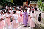 バングラデシュの女子校の下校写真