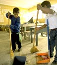 グアテマラ市内の小学校の写真