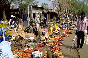 ニアメの露店の写真