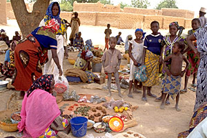 サルガン村の市場の写真