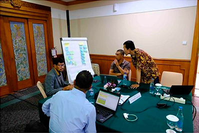 インドネシアにおける技術協力「サイバーセキュリティ人材育成プロジェクト」で行われたサイバーセキュリティに関する第三国研修の様子(写真:JICA)