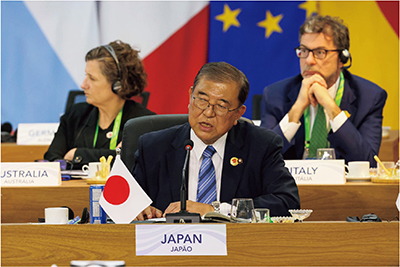 G20リオデジャネイロ・サミットで発言する石破総理大臣（写真：内閣広報室）