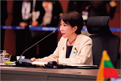 第28回日ASEAN首脳会議で発言する高市総理大臣（写真：内閣広報室）
