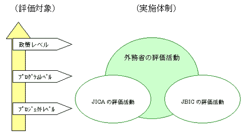 図2　評価の実施体制と評価対象