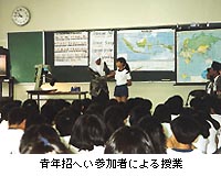 （写真）青年招へい参加者による授業