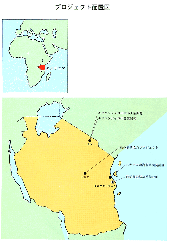 タンザニアプロジェクト配置図