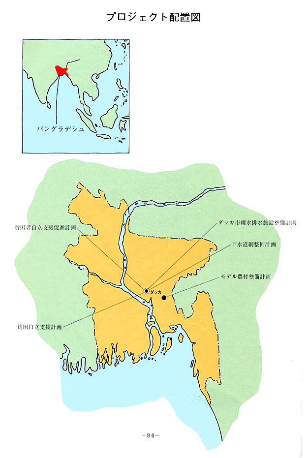 バングラデシュプロジェクト配置図