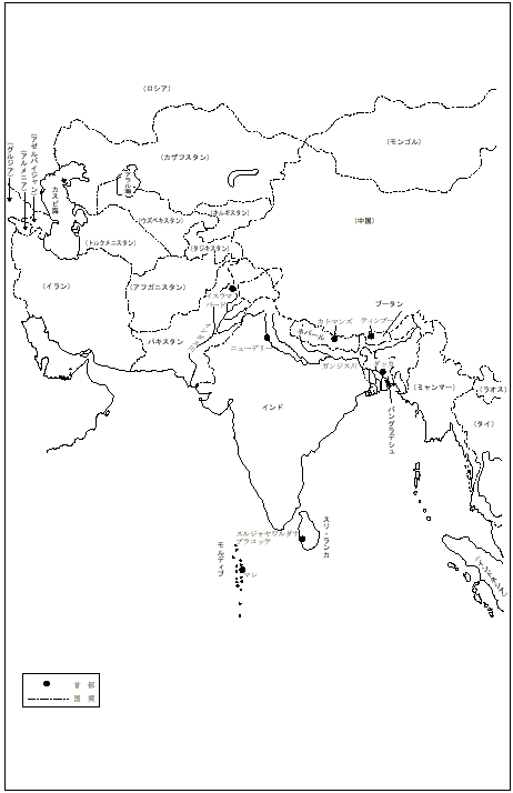 南西アジア地図画像