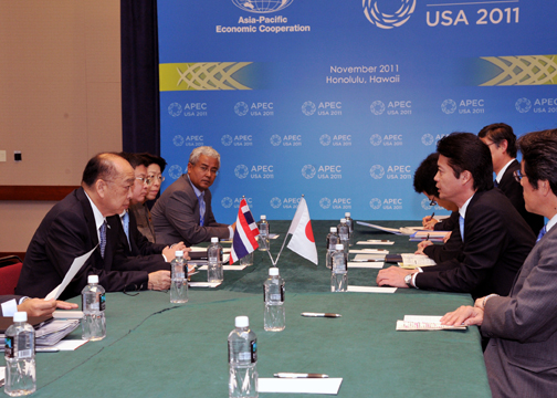 （写真）日・タイ外相会談-2
