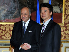 （写真）日仏外相戦略対話