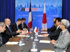 （写真）日仏外相会談-2