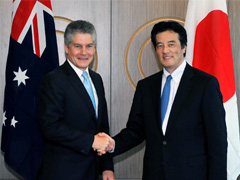（写真）日豪外相会談