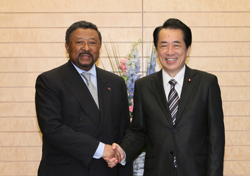 (写真)ジャン・ピンAU委員長による菅総理大臣表敬について