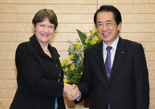 （写真）ヘレン・クラーク国連開発計画（UNDP）総裁の菅総理大臣表敬