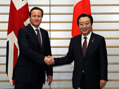 （写真）キャメロン英国首相と野田総理大臣（写真提供：内閣広報室）