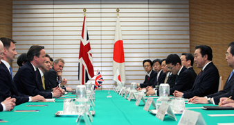 （写真）日英首脳会談（写真提供：内閣広報室）