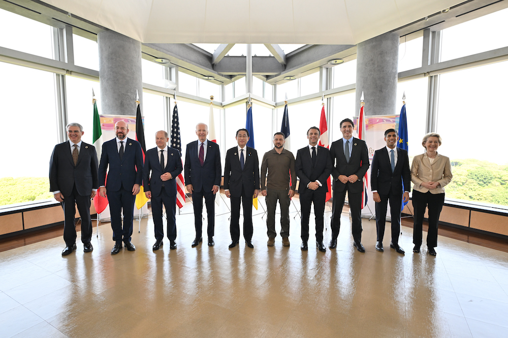 グランドプリンスホテル広島にてG7＋ウクライナの会合