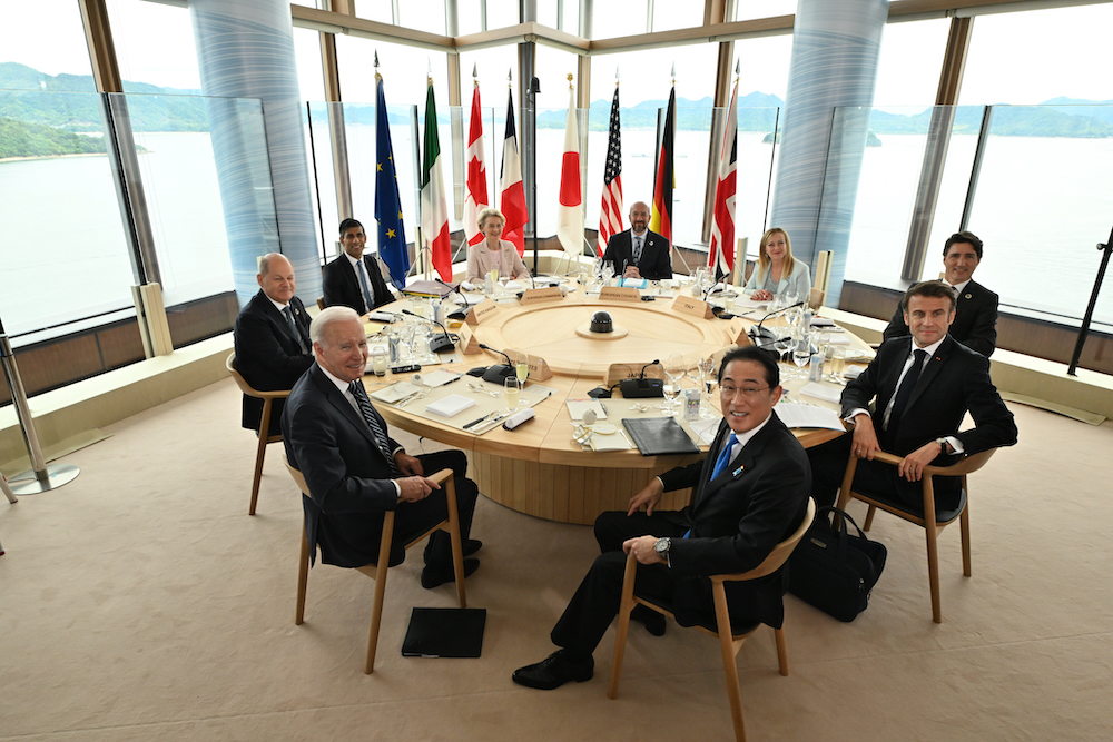 グランドプリンスホテル広島でのＧ７リーダーによるワーキングランチ