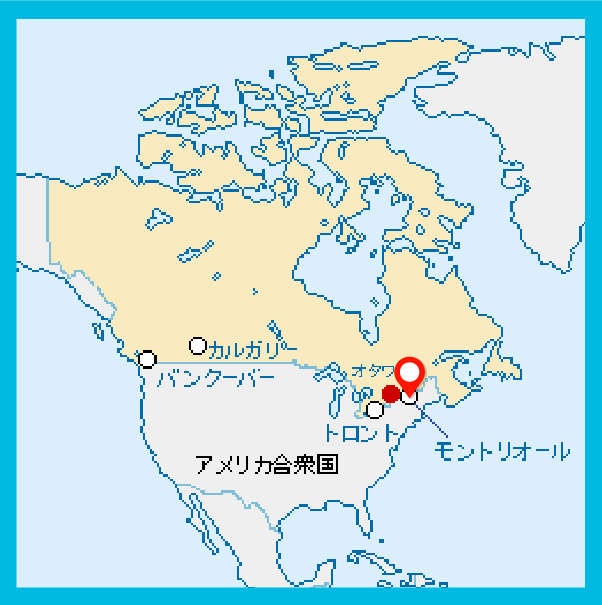 モントリオールの地図