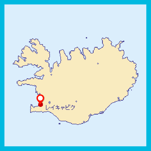 アイスランドの地図