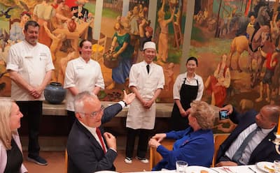 （写真）ゲストを魅了する料理