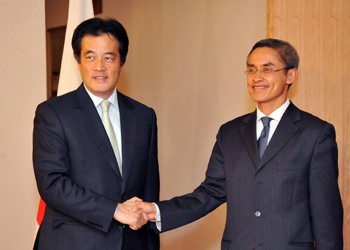 （写真）ムンタボーン国連北朝鮮人権状況特別報告者の大臣表敬