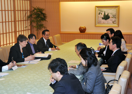 （写真）ヘレン・クラーク国連開発計画（UNDP）総裁の前原外務大臣表敬