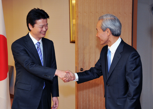 金宗（キム・ジョンフン）韓国外交通商部通商交渉本部長の玄葉外務大臣への表敬訪問