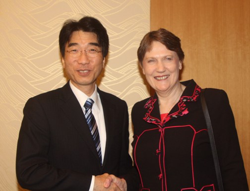 吉良外務副大臣とクラーク国連開発計画（UNDP）総裁との懇談