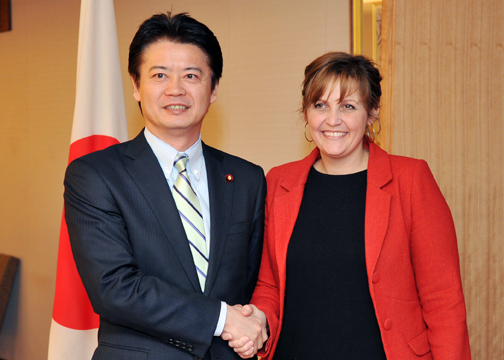 （写真）デュア・デンマーク貿易・投資大臣による玄葉外務大臣表敬-1