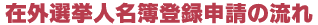 在外選挙人名簿登録申請の流れ