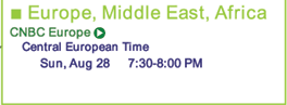 Europe, Middle East, Africa: CNBC Europe
