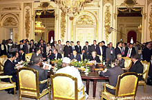Exchange of views with leaders of non-G8 governments（discussions among leaders)
