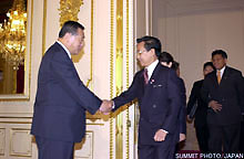 Exchange of views with leaders of non-G8 governments（discussions among leaders)