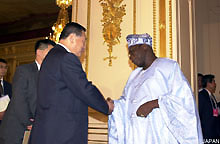 Exchange of views with leaders of non-G8 governments（discussions among leaders)