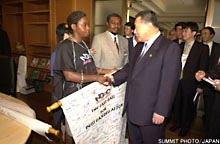 Prime Minister Mori meeting with NGO representatives