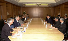 Prime Minister Mori meeting with NGO representatives