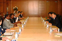 Prime Minister Mori meeting with NGO representatives
