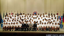 Memorial Photo Session with the students who observed the Presidency Press Conference