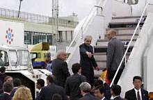 Departure of the President of the Council of Ministers of Italy Giuliano Amato from Okinawa