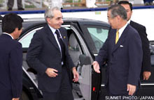 Departure of the President of the Council of Ministers of Italy Giuliano Amato from Okinawa