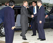 Departure of the President of Russia Putin, Vladimir Vladimirovich from Okinawa