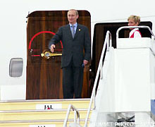 Departure of the President of Russia Putin, Vladimir Vladimirovich from Okinawa