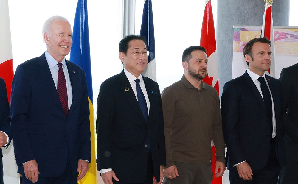 The G7 leaders and Ukraine’s President Zelenskyy during Session 8 3