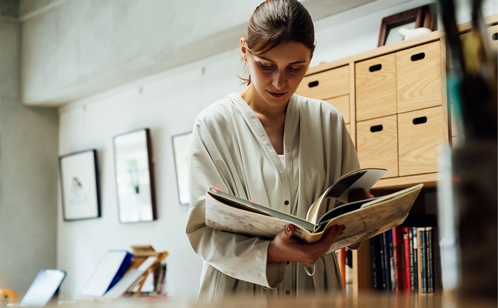 Adeline in her atelier